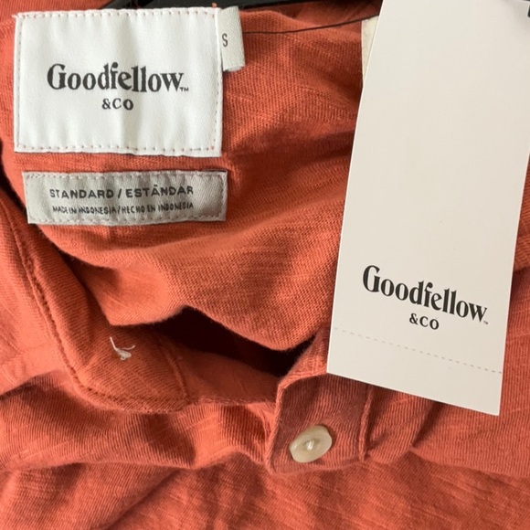 Goodfellow Mens Polo Shirt Colorado Rust Red Short Sleeve Collar Standardized S - Picture 8 of 8